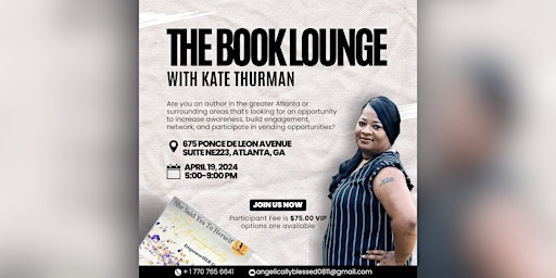 Primaire afbeelding van THE BOOK LOUNGE WITH KATE THURMAN (Guest)