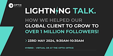 How we helped a global client to grow to over 1 million followers!