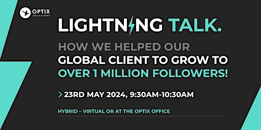 Hauptbild für How we helped a global client to grow to over 1 million followers!