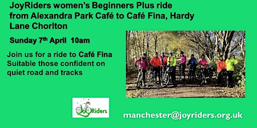 JoyRiders women's beginners ride from Alexandra Park to Café Fina primary image