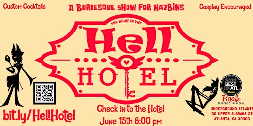 Imagem principal do evento One Night at the Hell Hotel: A Nerdy Burlesque for Hazbins!