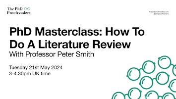 Imagem principal do evento PhD Masterclass: How to Do A Literature Review