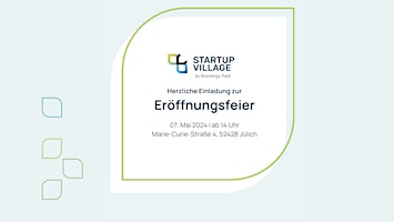 Immagine principale di Eröffnungsfeier Startup Village Jülich 