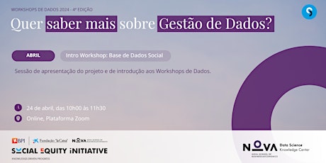 Imagem principal de Intro Workshop: Base de Dados Social