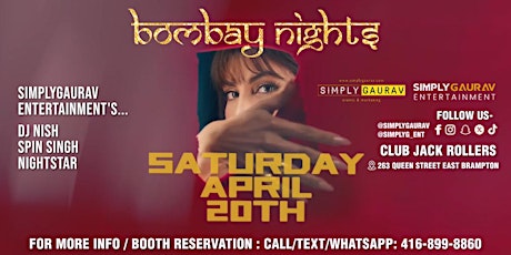 BOMBAY NIGHTS | Longest Running Bollywood Party