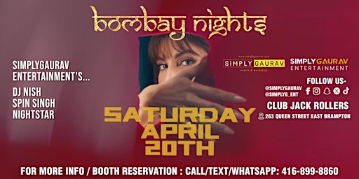 Hauptbild für BOMBAY NIGHTS | Longest Running Bollywood Party