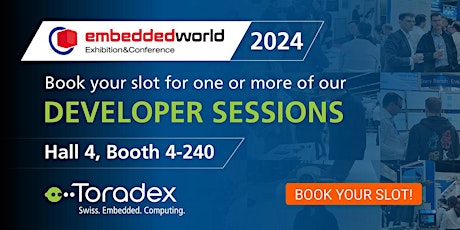 Embedded World 2024: Toradex Developer Sessions | Book your slot today! primary image
