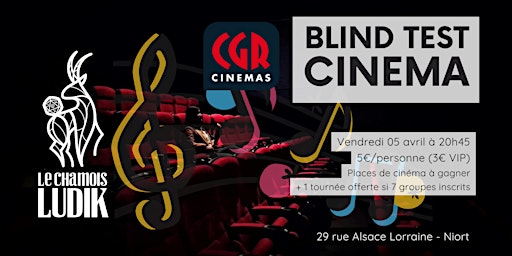 Imagem principal do evento Blind test Cinéma