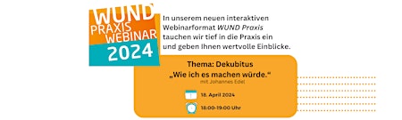 Hauptbild für WUND Praxis Webinar „Dekubitus“