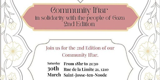 Image principale de Join Us For A Community Iftar In Solidarity