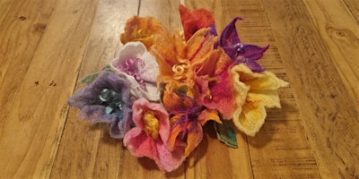 Wet felted flower workshop primary image