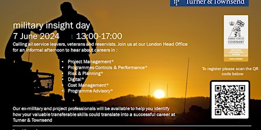 Imagem principal do evento Turner & Townsend Military Insight Day - London