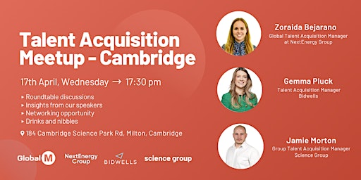 Immagine principale di Global M Talent Acquisition Meet Up - Cambridge 