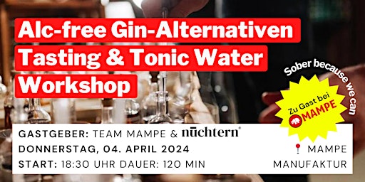 Hauptbild für Alc-free Gin-Alternativen Tasting & Tonic Water Workshop