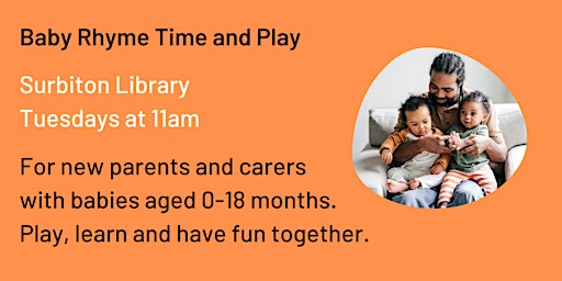 Imagem principal do evento Surbiton Library Baby Rhyme Time & Play for Children up to 18 Months Old