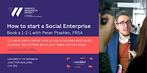 Primaire afbeelding van How to start a Social Enterprise 1-2-1