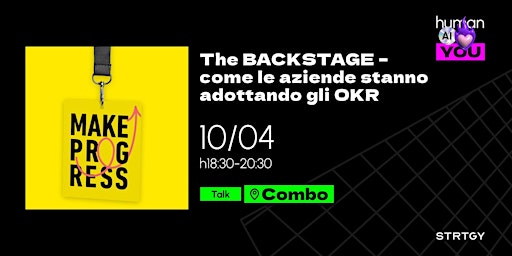 Imagem principal do evento The Backstage - come le aziende stanno adottando gli OKR