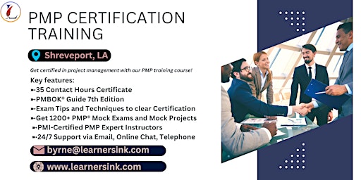 PMP Exam Prep Certification Training  Courses in Shreveport, LA primary image