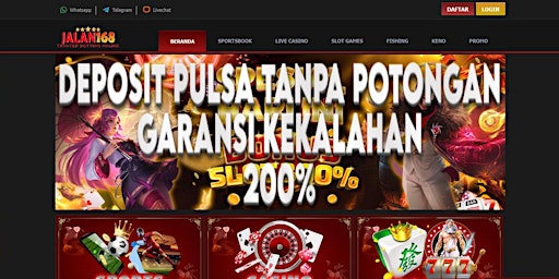 Primaire afbeelding van JALAN168 Login Daftar Bonus New Member 100 Garansi Kekalahan JALAN168