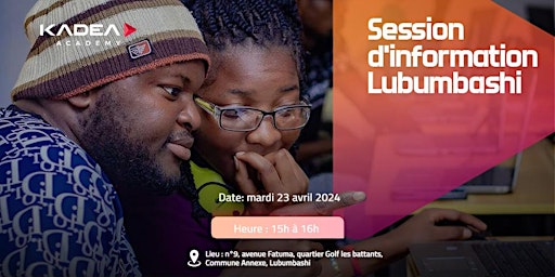 Primaire afbeelding van Session d'information Lubumbashi mardi 23 avril 2024