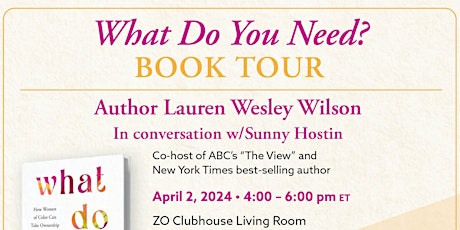 Imagem principal de What Do You Need Book Tour: New York City