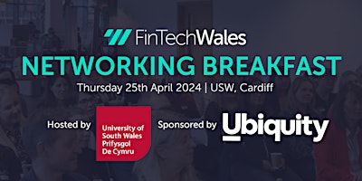 Primaire afbeelding van April FinTech Wales Networking Breakfast