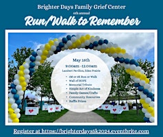 Primaire afbeelding van Brighter Days 6th Annual Run/Walk to Remember