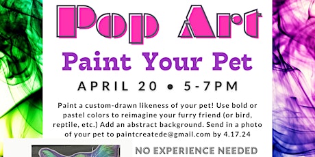 Pop Art Paint Your Pet Workshop