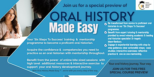 Imagen principal de Are you ready to become an oral historian?