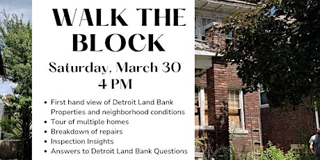 Walk the Block: DLBA Property Walkthrough EVENING SESSION