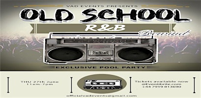 Image principale de Old School R&B - HipHop Rewind EXCLUSIVE POOL PARTY