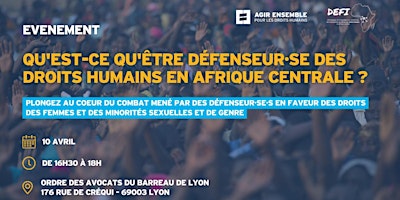 Conférence | «  Être défenseur·se des droits humains en Afrique centrale  » primary image