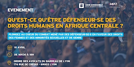 Conférence | «  Être défenseur·se des droits humains en Afrique centrale  »