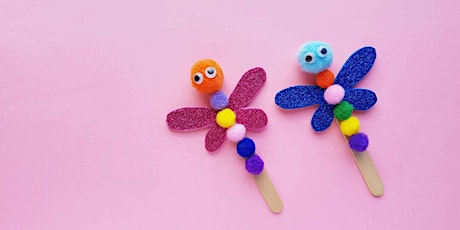 Paper Handprint Bunnies and Popsicle Stick Dragonflies (Ages 2-5)