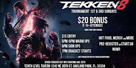 Tekken 8 Tournaments 1st & 3rd Sundays of every month