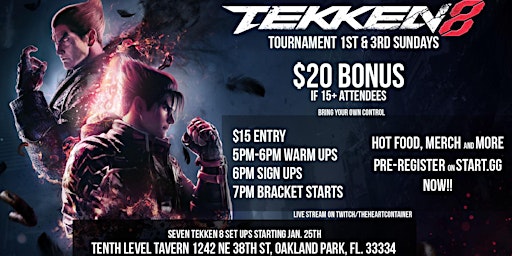 Primaire afbeelding van Tekken 8 Tournaments 1st & 3rd Sundays of every month