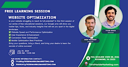 Free Learning Session: Website Optimization