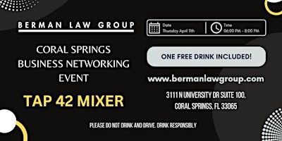 Imagem principal do evento Business Networking Mixer by Berman Law Group