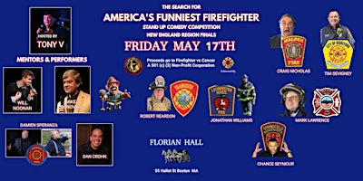 Imagem principal de The Search for America’s Funniest Firefighter begins right here in Boston!