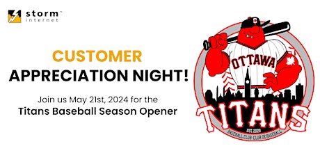 Storm Internet Customer Appreciation Night: Titans Baseball primary image
