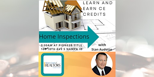 Imagem principal do evento Learn and Earn Home Inspections with Stan Audette