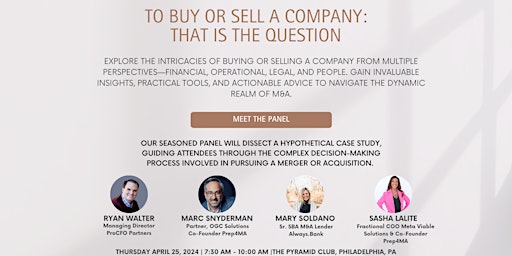 Imagen principal de To Buy or Sell a Company: That is the Question