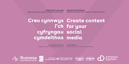 Hauptbild für Creu cynnwys i’ch cyfryngau cymdeithas/Create content for your social media