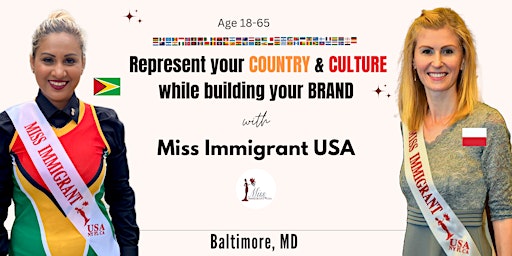 Imagem principal do evento Represent your COUNTRY & CULTURE & build a personal brand - Baltimore