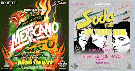 TRIBUTO AL ROCK MEXICANO (UNITY BAND) y TRIBUTO A SODA STEREO-TOMA LA RUTA