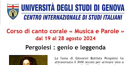 Corso di coro a Santa Margherita Ligure dell'università di Genova in agosto