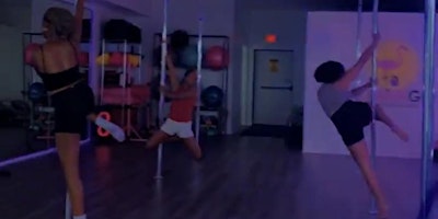 Beginner friendly pole fitness class primary image