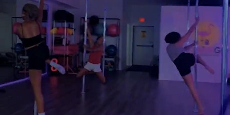 Beginner friendly pole fitness class