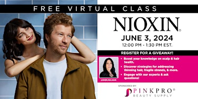 NIOXIN Virtual Sponsored by PinkPro Beauty Supply primary image