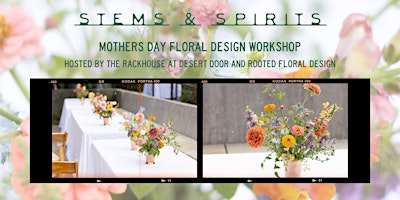 Imagen principal de Stems & Spirits: Mothers Day Floral Design Workshop